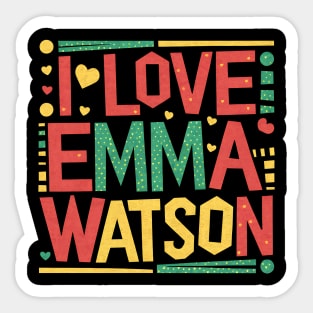 I Love Emma Watson Sticker